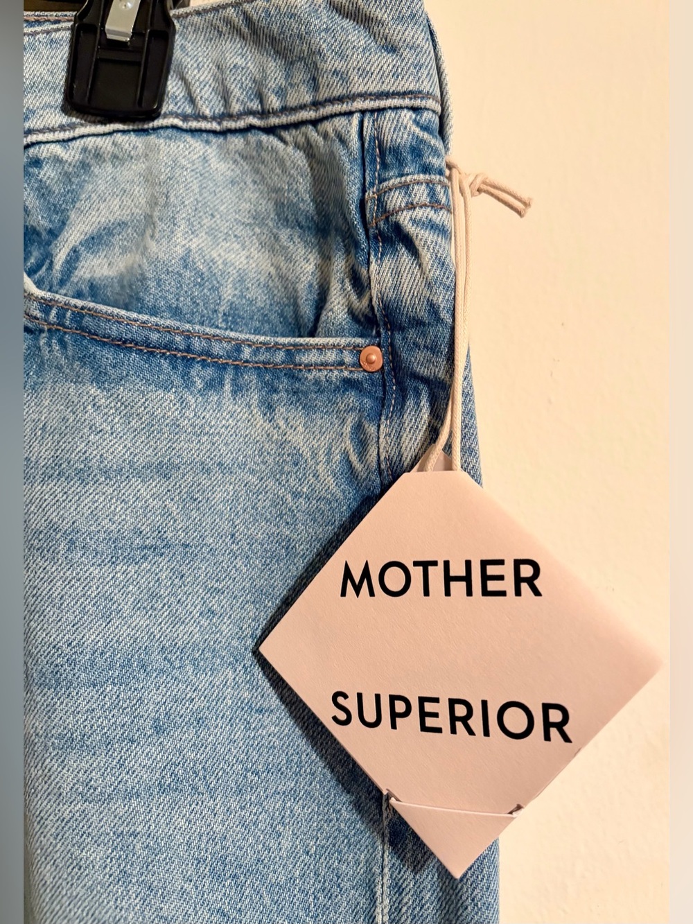 NWT MOTHER Superior The Dodger Flood This is How I Roll Light Denim Jeans Sz 33 - Picture 2 of 16